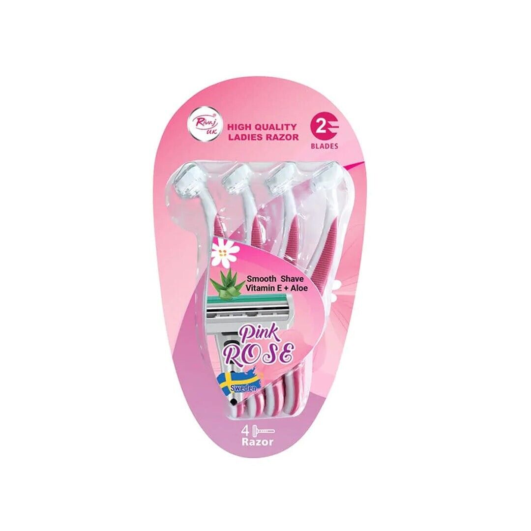 Ladies Pink Rose Razor (Pack of 4)